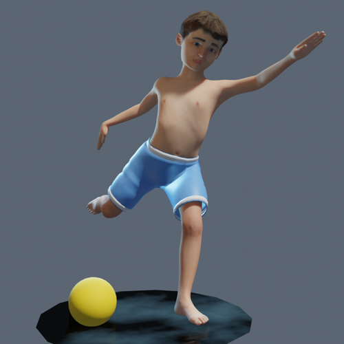 Simple 3d boy character preview image